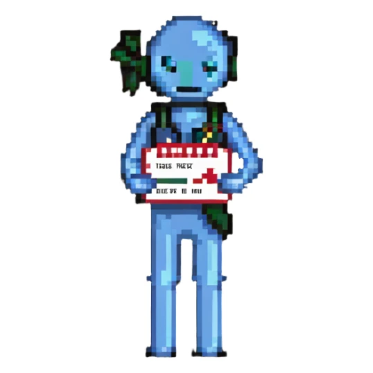 stickman holding a ticket in hand sticker