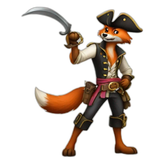 Foxy is pirate  sticker
