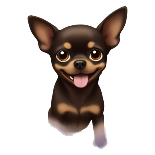Dark brown chihuaha in heaven  sticker