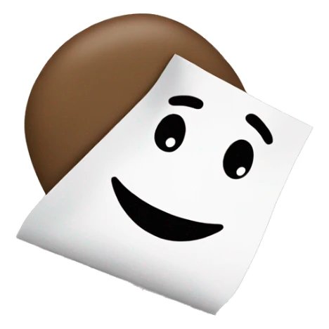 turning in a piece of paper sticker