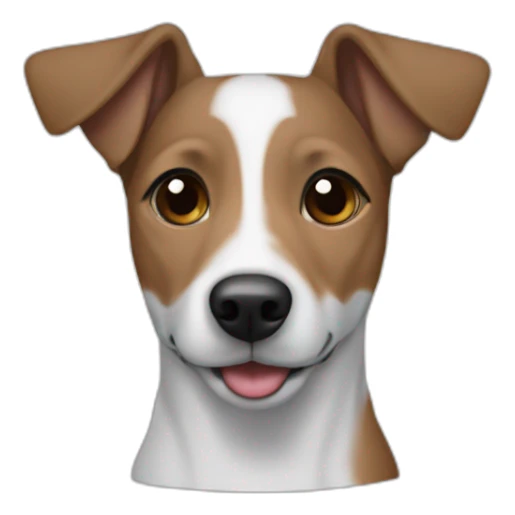 Brown and white jack russel grey zip hoodie  sticker