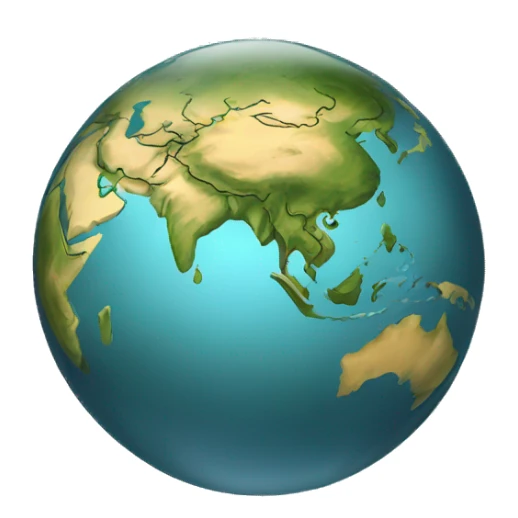 Asia world orb  sticker