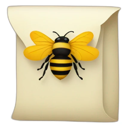 The letter "B" in bold with a bee next to it sticker