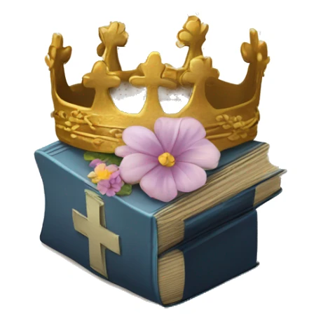 Holy bible with flowers and a Thorne crown sticker