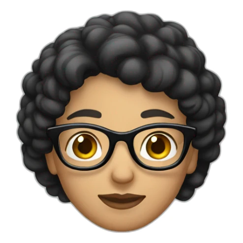 Mixed-race-couple-with-dark-hair-woman-with-glasses sticker