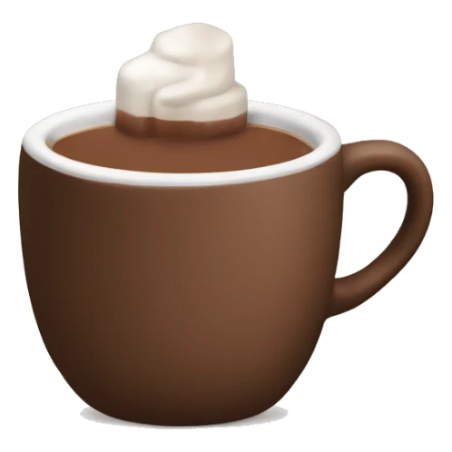 Cup of hot chocolate in brown mug sticker