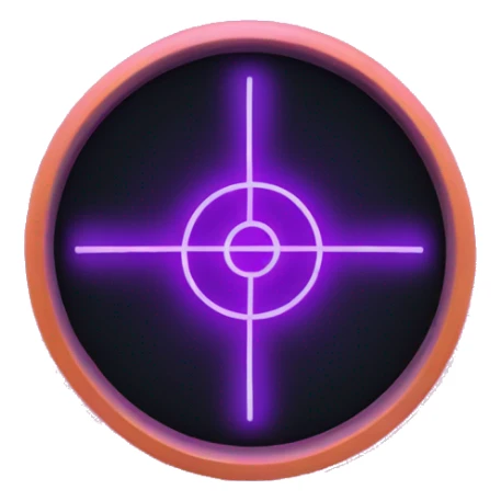crosshair glowing neon sticker