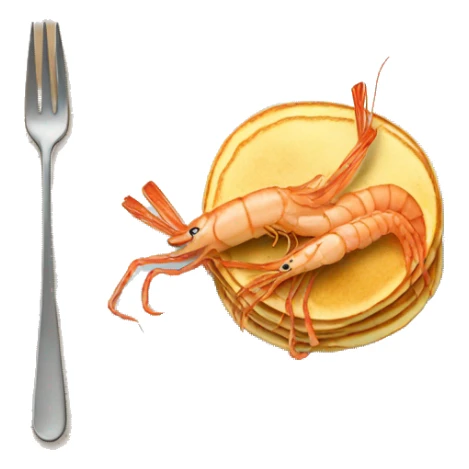 Pancakes with shrimp  sticker