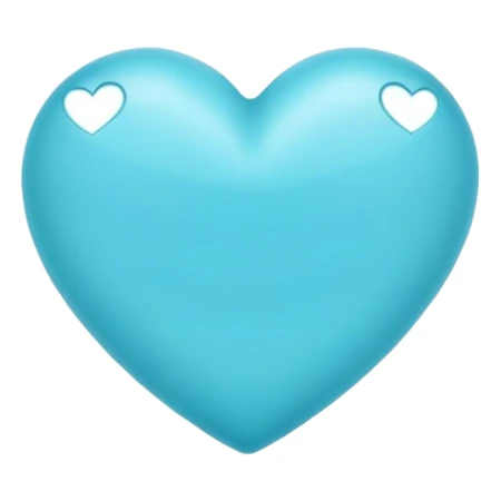 Half of a cian blue heart sticker