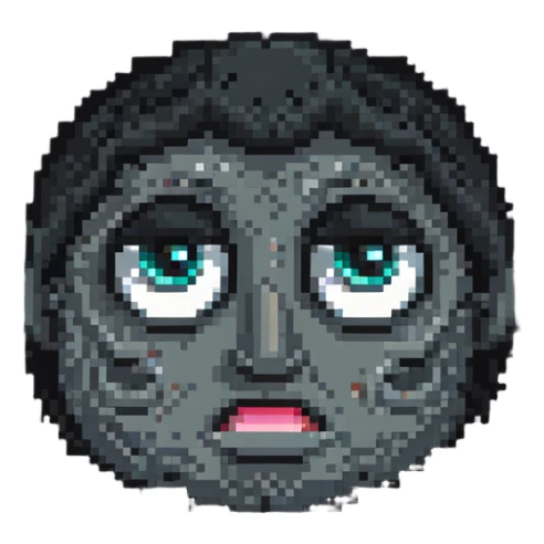 stone character named Pedro with expressive eyes sticker
