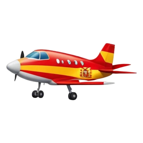 Bandera de España con avión sticker