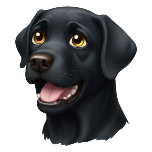 Angry Black Labrador  sticker