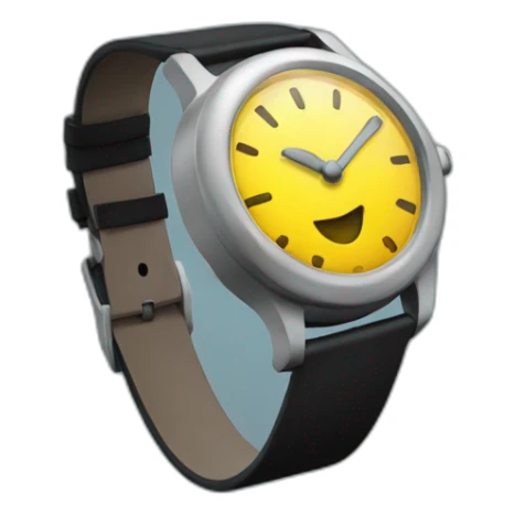 A 3D model an watch showing 9 p.m. of night  sticker