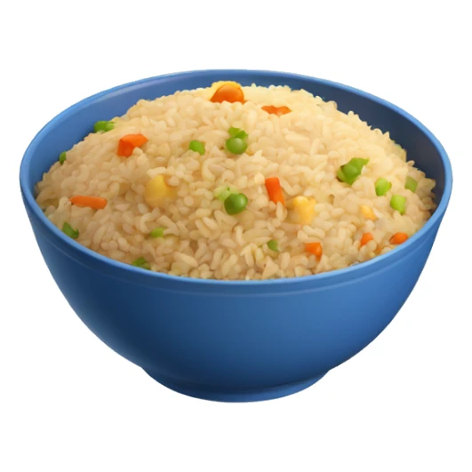 Fried rice in a blue bowl sticker