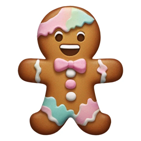 Pastel gingerbread man sticker