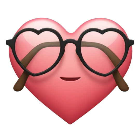 glasses in the form of hearts sticker