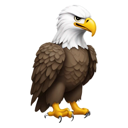 Eagle wearing shirt that says “Gods Child 84” sticker