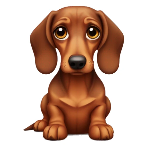 dachshund with sad eyes sticker