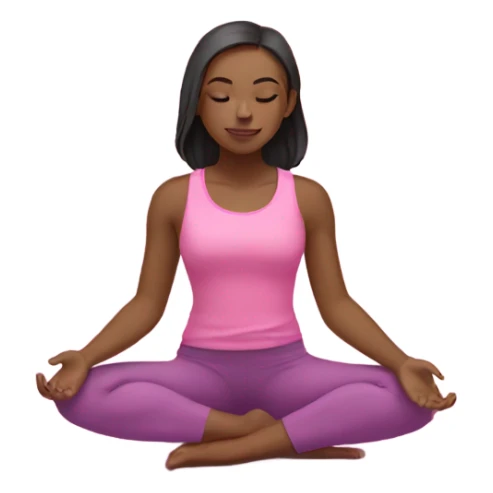 yoga girl in pink mat sticker