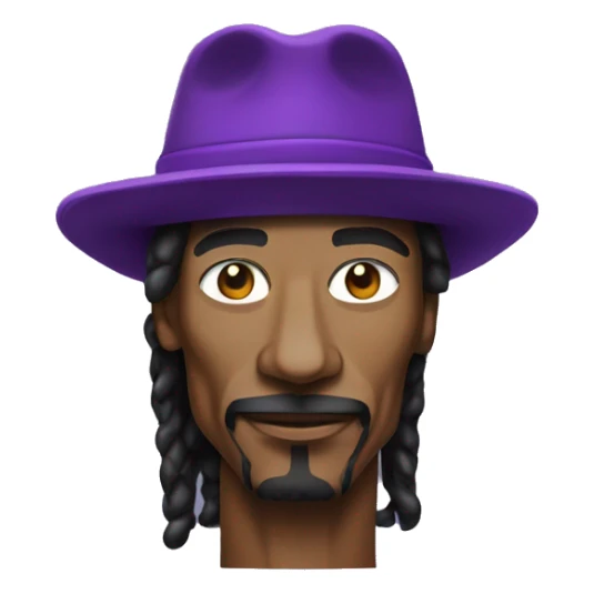 Make snoop dog with  purple hat sticker