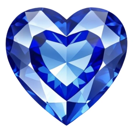 Blue sapphire heart sticker