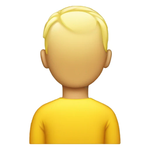 Back of a yellow mans head with short yellow hair sticker