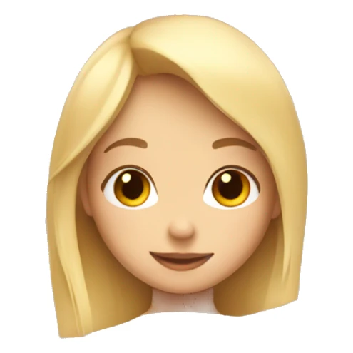 girl with blond hair surrounded by hearts sticker