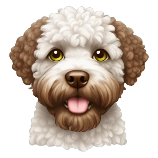 lagotto romagnolo brown long hair green eyes sticker