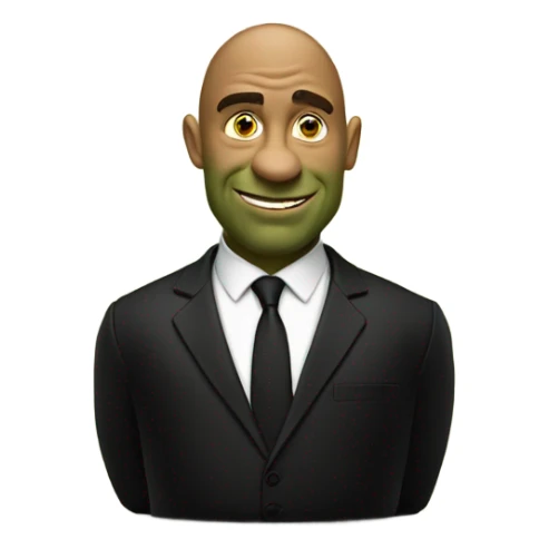 Men in black, but it’s shrek and joe rogan  sticker