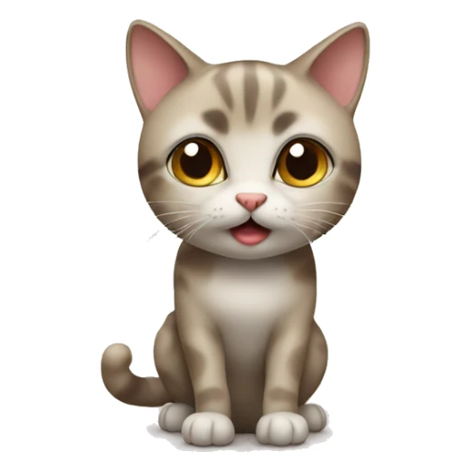 A cute cat with big cute eyes asking for food sticker