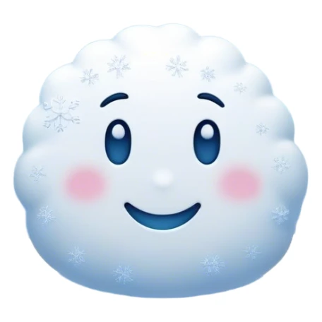 Cinematic Realistic Snow Emoji, Soft and delicate, with fluffy snowflakes drifting gently to the ground. The snow blankets the landscape in a peaceful, serene hush, creating a calm and sparkling atmosphere. Soft glowing outline, capturing the essence of tranquility, winter beauty, and crisp, clean freshness in a scene of falling snow! sticker