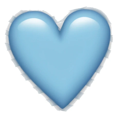 Heart light blue and white stripes sticker