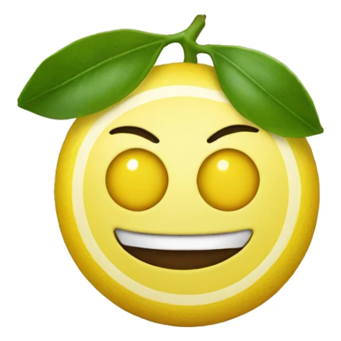 Smiley face with lemons on the eyes sticker