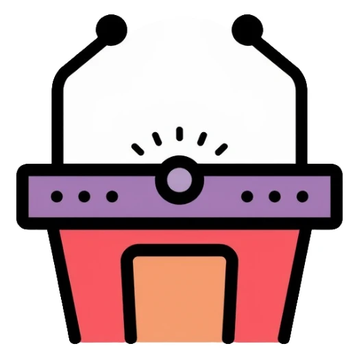 Presidential podium with microphones sticker