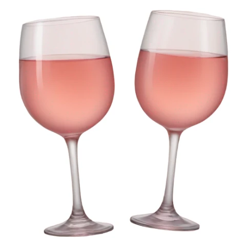 Two glasses of rose wine are clinking sticker