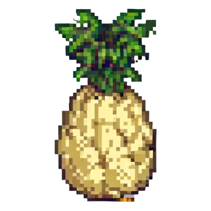 a parsnip, pixel art style sticker