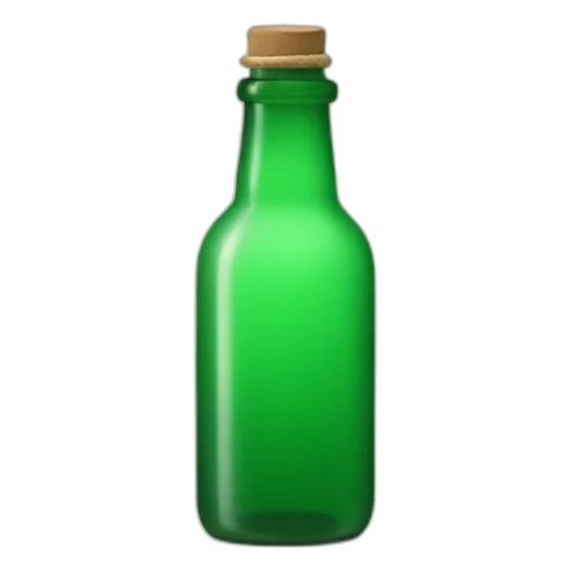 Green glass bottle boy sticker