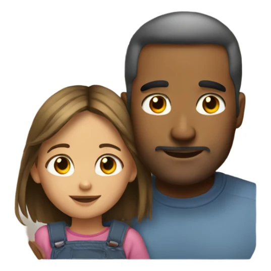 A father with his daughter  sticker