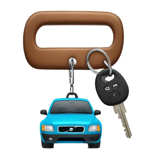 Car key volvo with cute hangers  sticker