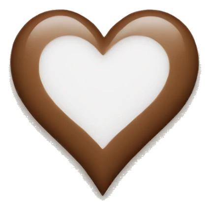 Brown heart sticker