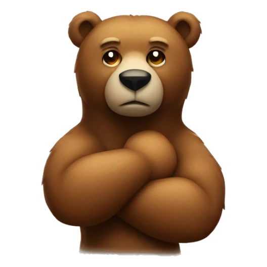 bear arm crossed in shape of an x sticker