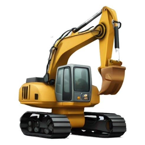 crear una maquina retroexcavadora trabajando sticker