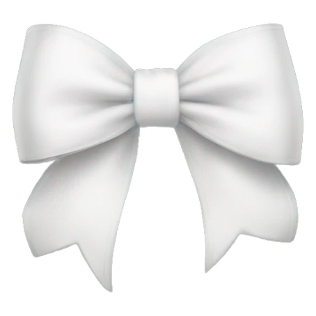 White bow sticker