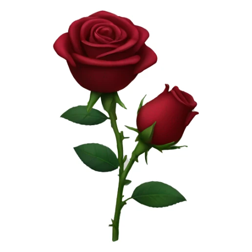Dark red rose  sticker