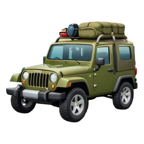 Icon for Expeditions: a compass, a map, a backpack with trekking gear, and a rugged expedition jeep, set against a backdrop of snowy mountains, sand dunes, and tropical islands. The icon should capture the spirit of adventure and exploration in diverse landscapes. Transparent background. sticker