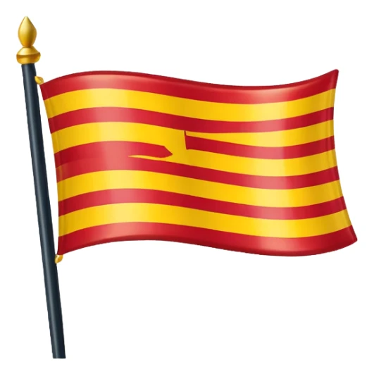 Drapeau emogie simple catalan stylé iPhone sticker