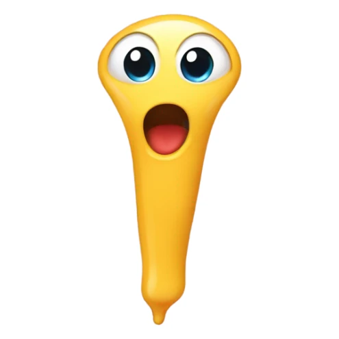 Yellow emoji sticking younger out drooling sticker