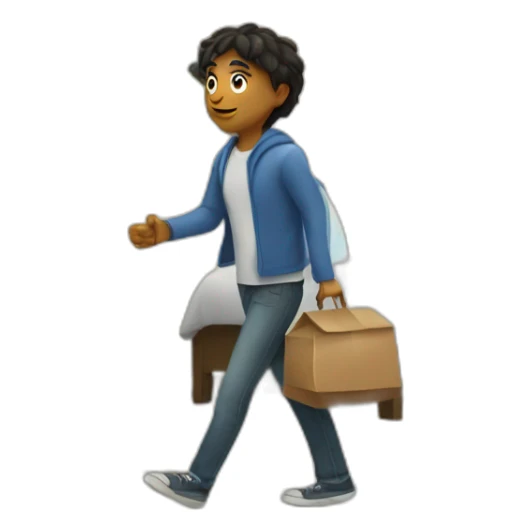 person leaving house early in the morning sticker