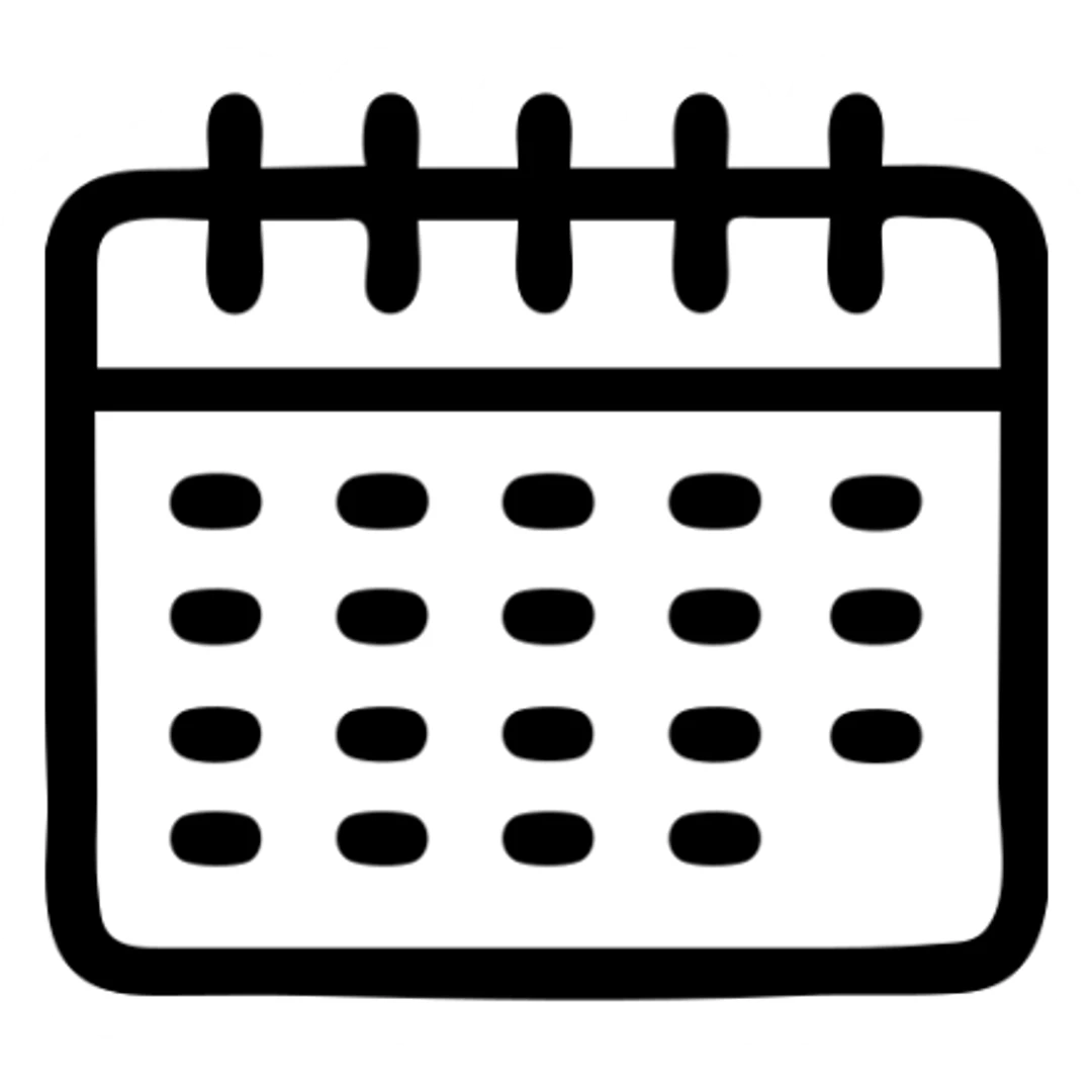 A calendar icon sticker