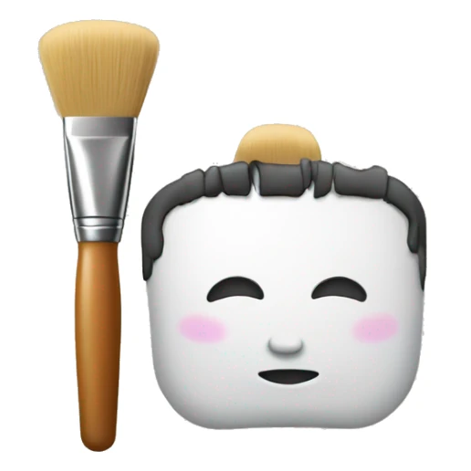 the brush is painting a film sticker